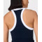 sleeveless scoop neck contrast trim racerback sports dress
