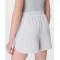 Elastic waist athleisure cotton blend shorts with side pockets
