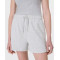 Elastic waist athleisure cotton blend shorts with side pockets
