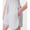 Elastic waist athleisure cotton blend shorts with side pockets