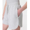 Elastic waist athleisure cotton blend shorts with side pockets