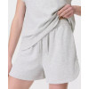 Elastic waist athleisure cotton blend shorts with side pockets