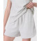 Elastic waist athleisure cotton blend shorts with side pockets