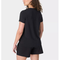 Lightweight side cinched crew neck short sleeve maternity t shirts