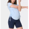 Lightweight side cinched crew neck short sleeve maternity t shirts