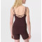 Women's scoop neck padded sports tank back cross supportive sleeveless yoga top