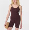 Women's scoop neck padded sports tank back cross supportive sleeveless yoga top