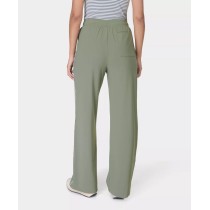Lightweight side piping wide leg pants with pockets adjustable waist regular fit sweatpants