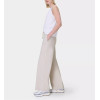 Lightweight side piping wide leg pants with pockets adjustable waist regular fit sweatpants