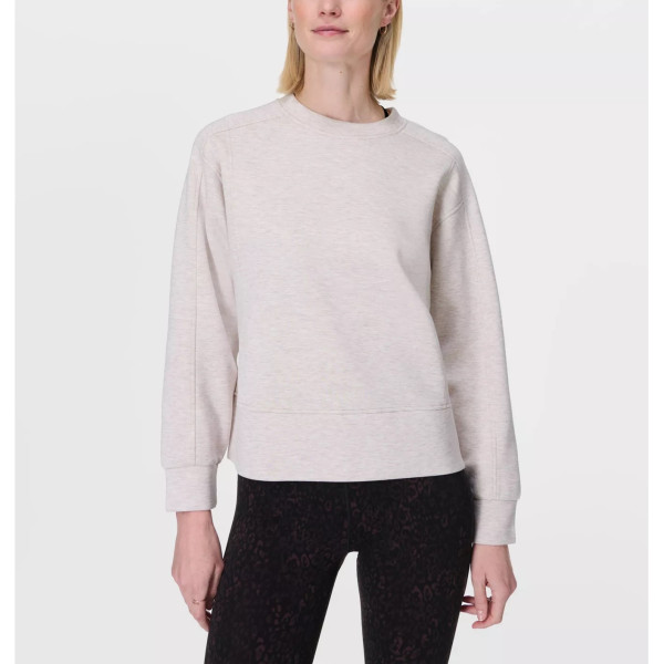 Crew neck loose fit sweatshirts cotton blend soft to touch long sleeve tops