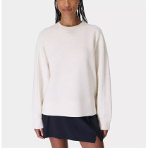 Crew neck loose fit sweatshirts cotton blend soft to touch long sleeve tops