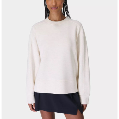 Crew neck loose fit sweatshirts cotton blend soft to touch long sleeve tops