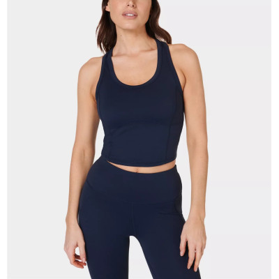 Light support racerback sports tank scoop neck longline sports bra