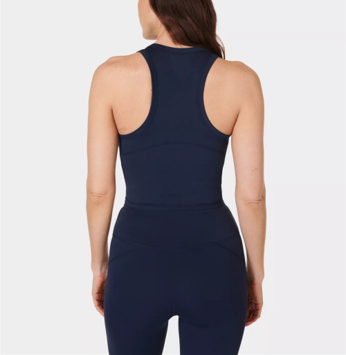 Light support racerback sports tank scoop neck longline sports bra