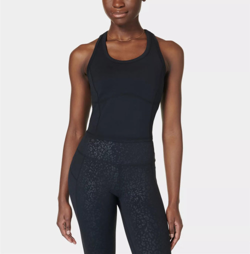 Light support racerback sports tank scoop neck longline sports bra
