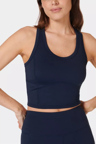 Light support racerback sports tank scoop neck longline sports bra