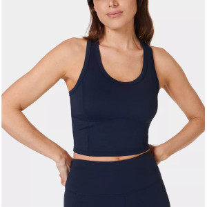 Light support racerback sports tank scoop neck longline sports bra