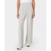 Elastic waist wide leg pants with zipper pockets relaxed fit cozy cotton pants