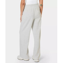 Elastic waist wide leg pants with zipper pockets relaxed fit cozy cotton pants