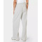 Elastic waist wide leg pants with zipper pockets relaxed fit cozy cotton pants