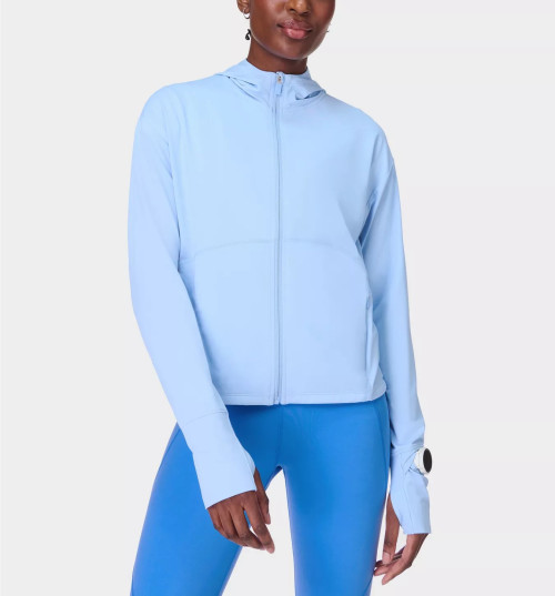 Women's lightweight sun protection full zip jackets