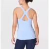 Slim fit scoop neck flattering yoga tank top with removable paddings