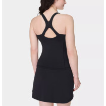 Slim fit scoop neck flattering yoga tank top with removable paddings