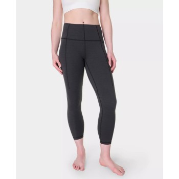 Women's high waist 7/8 yoga leggings with side pockets compressive fitness tights