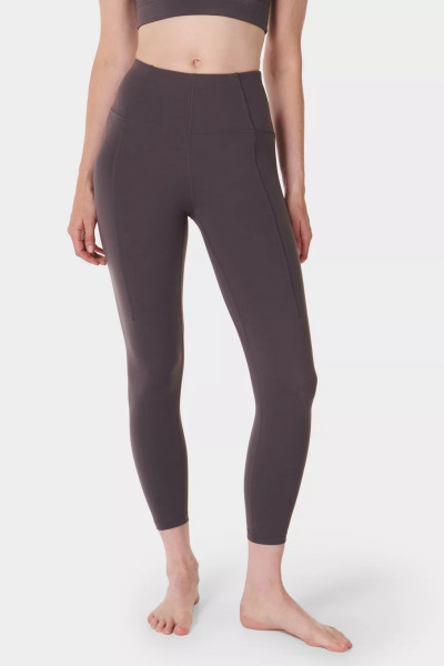 Women's high waist 7/8 yoga leggings with side pockets compressive fitness tights