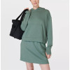 Elastic waist cotton blend lounge skirts with side pockets women's new A line skirts
