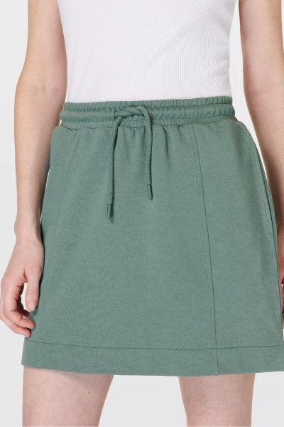 Elastic waist cotton blend lounge skirts with side pockets women's new A line skirts