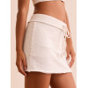 Women's low rise raw edge athleisure mini skirts