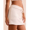 Women's low rise raw edge athleisure mini skirts