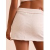 Women's low rise raw edge athleisure mini skirts