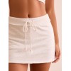 Women's low rise raw edge athleisure mini skirts