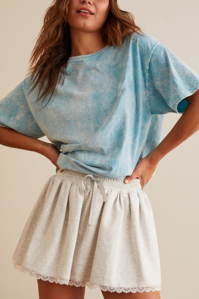 Women's new athleisure cotton lace skort