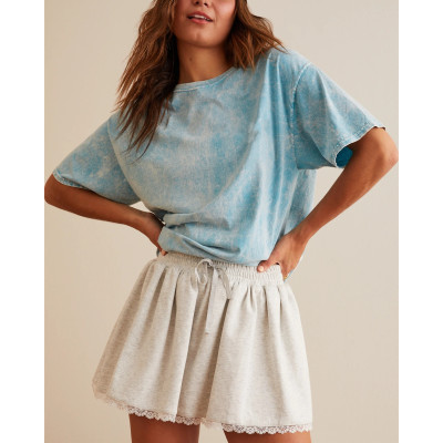 Women's new athleisure cotton lace skort