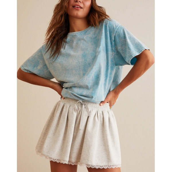 Women's new athleisure cotton lace skort