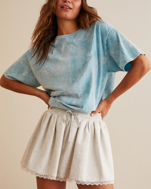Women's new athleisure cotton lace skort