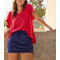 Women's lightweight V neck mesh t shirts with chest pockets oversized sports tees