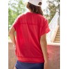 Women's lightweight V neck mesh t shirts with chest pockets oversized sports tees