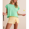 Women's crew neck oversized cut out t shirts lightweight baggy tees