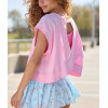 Women's crew neck oversized cut out t shirts lightweight baggy tees