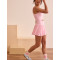 Wide strap buttery soft one piece tennis dress with built in shorts front cutout pleated skirts