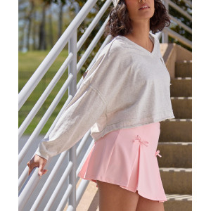 Women's new arrival high waist bow mini skirts athletic dress