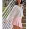 Women's new arrival high waist bow mini skirts athletic dress