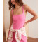 Moisture-wicking square neck wide strap workout dress