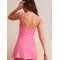 Moisture-wicking square neck wide strap workout dress