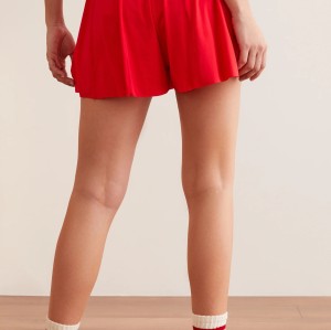 Women's high waist flowy shorts lightweight 2 in 1 running shorts with adjustable waist