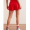 Women's high waist flowy shorts lightweight 2 in 1 running shorts with adjustable waist
